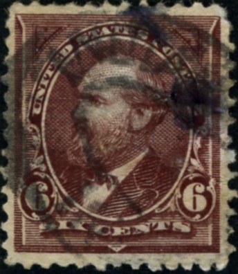 Scott 256 6 Cent Stamp Dull Brown