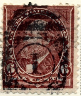 Scott 256 6 Cent Stamp Dull Brown a