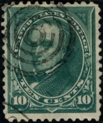 Scott 258 10 Cents Stamp Dark Green