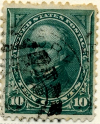 Scott 258 10 Cents Stamp Dark Green a