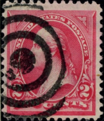 Scott 266 Washington 2 Cents Stamp Carmine Type 2 double line watermark