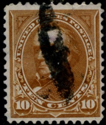 Scott 283 Webster 10 Cent Stamp Orange Brown