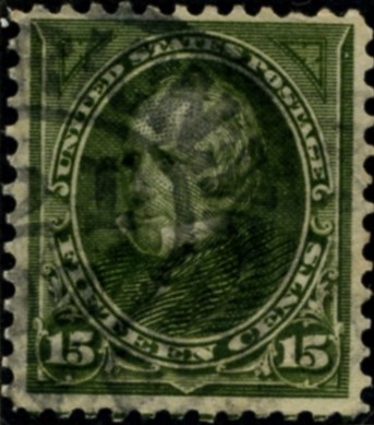 Scott 284 Clay 15 Cent Stamp Olive Green