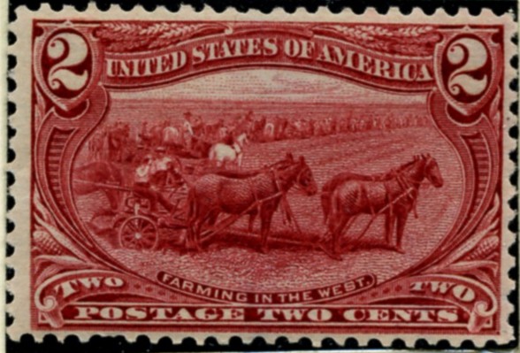 Scott 286 2 Cent Stamp Copper Red Trans-Mississippi Exposition