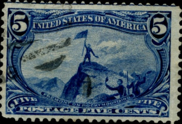 Scott 288 5 Cent Stamp Dull Blue Trans-Mississippi Exposition