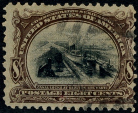 Scott 298 8 Cent Stamp Brown Violet Black Pan-American Issue