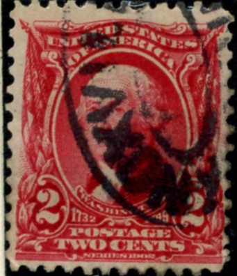 Scott 301 Washington 2 Cent Stamp Carmine Definitive