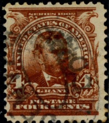 Scott 303 Grant 4 Cent Stamp Brown Definitive