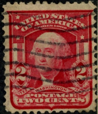 Scott 319 Washington 2 Cent Stamp Carmine