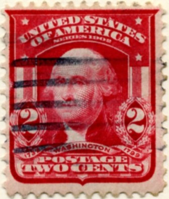 Scott 319 Washington 2 Cent Stamp Carmine a