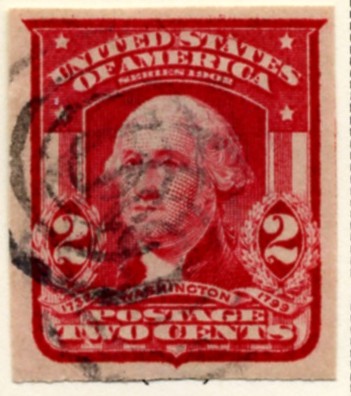 Scott 320 Washington 2 Cent Stamp Carmine a