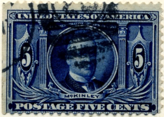 Scott 326 5 Cent Stamp Dark Blue Louisiana Purchase a