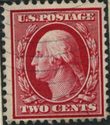 Scott 332 2 Cent Stamp Carmine Washington Franklin Series