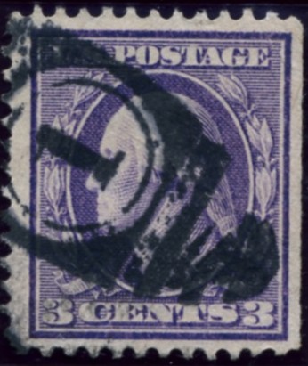 Scott 333 3 Cent Stamp Violet Washington Franklin Series