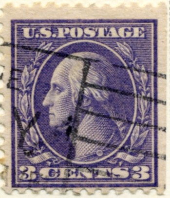 Scott 502 3 Cent Stamp Violet Type 2 Washington Franklin Series perforated 11 no watermark a