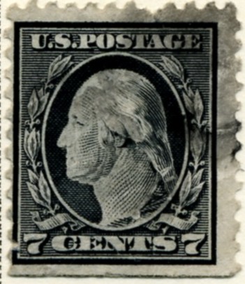 Scott 507 7 Cent Stamp Black Washington Franklin Series perforated 11 no watermark a