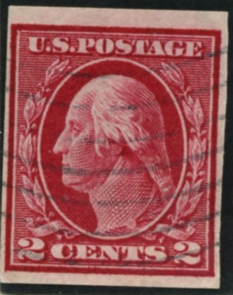 Scott 534a 2 Cent Stamp Carmine Type 6 Washington Franklin Series not perforated no watermark
