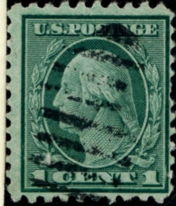 Scott 542 1 Cent Stamp Green Washington Franklin Series Rotary Press Printing Perforated 10x11