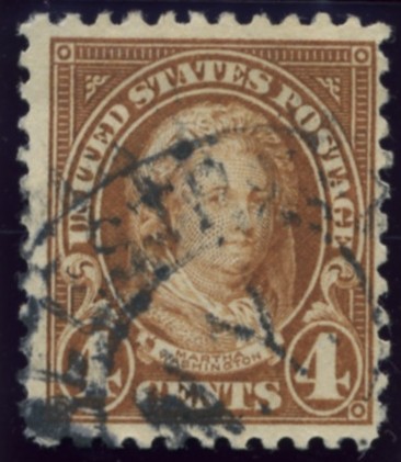 Scott 556 Martha Washington 4 Cent Stamp Yellow Brown Definitive