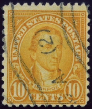 Scott 562 Monroe 10 Cent Stamp Orange Definitive