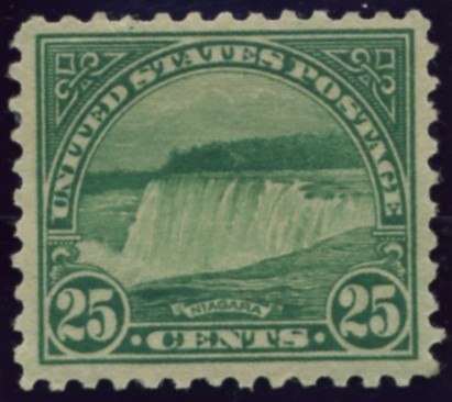 Scott 568 Niagara Falls 25 Cent Stamp Green Definitive