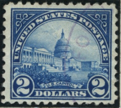 Scott 572 Capitol $2 Dollar Stamp Deep Blue Definitive