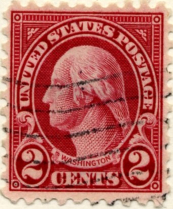 Scott 583 Washington 2 Cent Stamp Carmine Series of 1922-1925, Rotary Press a