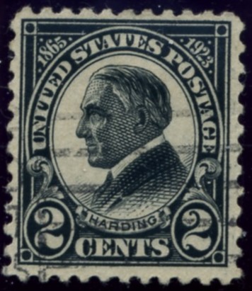 Scott 610 2 Cent Stamp Black Harding Memorial Issue Perforated 11