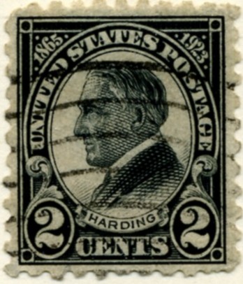 Scott 612 2 Cent Stamp Black Harding Memorial Issue Perforated 10 a