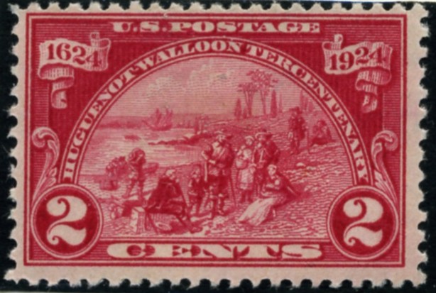 Scott 615 2 Cent Stamp Carmine Rose Huguenot Walloon Issue