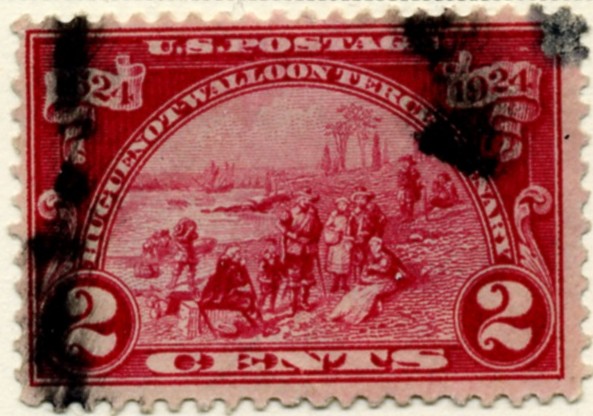 Scott 615 2 Cent Stamp Carmine Rose Huguenot Walloon Issue a