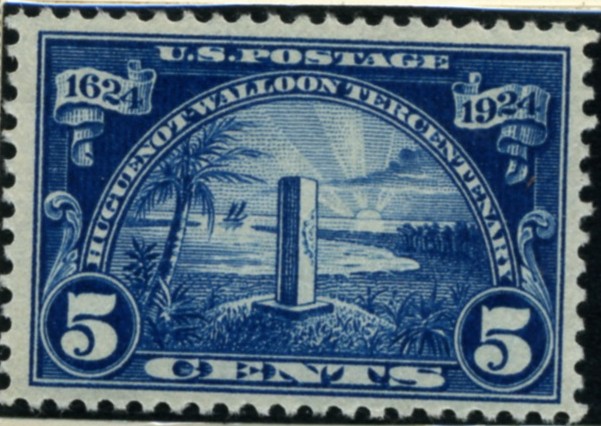 Scott 616 5 Cent Stamp Dark Blue Huguenot Walloon Issue