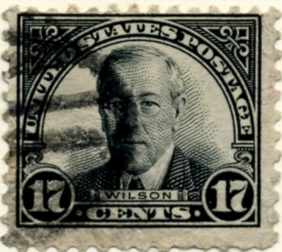 Scott 623 Wilson 17 Cent Stamp Black 1922-1925 Series Perforated 11 a