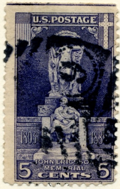Scott 628 5 Cent Stamp John Ericsson Memorial a