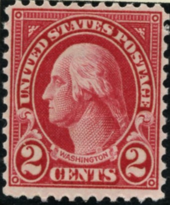 Scott 634 Washington 2 Cent Stamp Carmine Type 1 Series of 1922-1925 Perforated 11x10 1/2