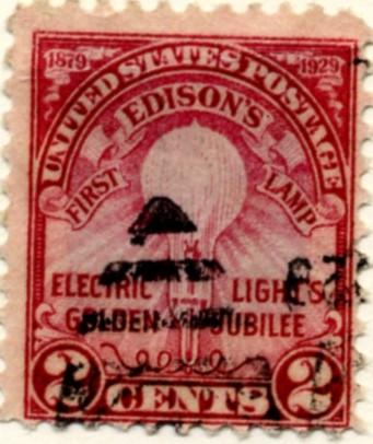 Scott 654 2 Cent Stamp Edison Light Bulb Perforated 11 a