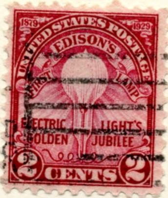 Scott 655 2 Cent Stamp Edison Light Bulb Perforated 11x10 1/2 a