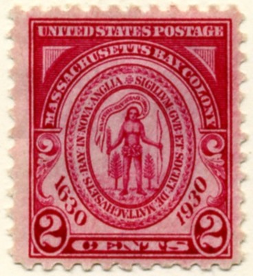 Scott 682 2 Cent Stamp Massachusetts Bay Colony a