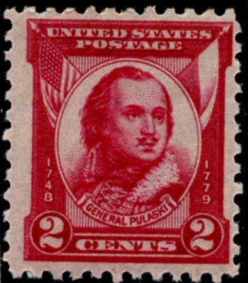 Scott 690 2 Cent Stamp Pulaski