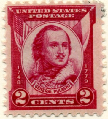 Scott 690 2 Cent Stamp Pulaski a