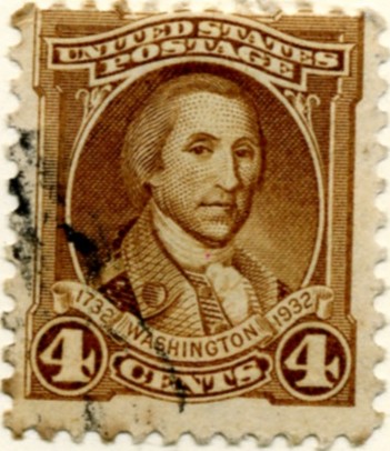 Scott 709 4 Cent Stamp Light Brown Washington Bicentennial Set a