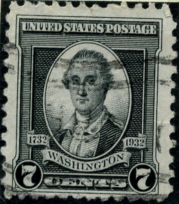 Scott 712 7 Cent Stamp Black Washington Bicentennial Set