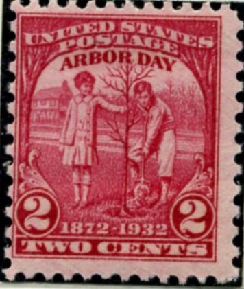 Scott 717 2 Cent Stamp Arbor Day