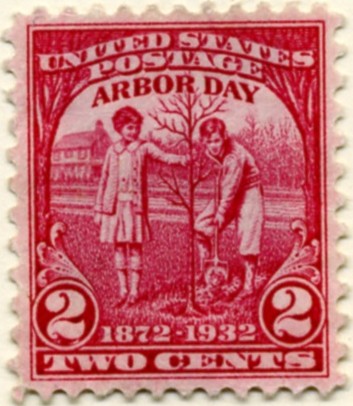 Scott 717 2 Cent Stamp Arbor Day a