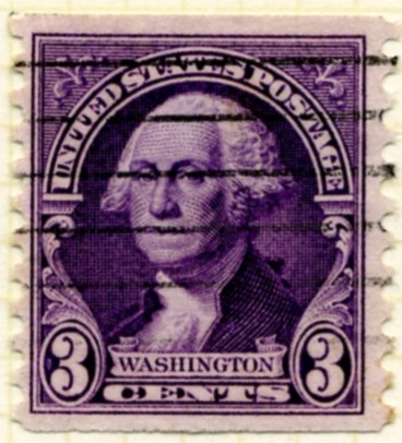 Scott 721 3 Cent Stamp George Washington Coil Stamp Perforated vertically c