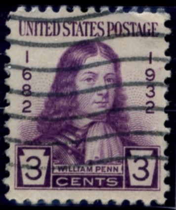 Scott 724 3 Cent Stamp William Penn