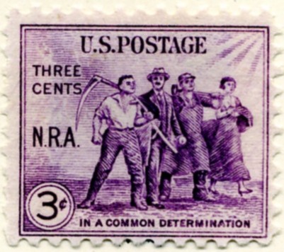 Scott 732 3 Cent Stamp National Recovery Act a