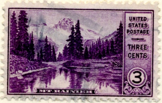Scott 742 3 Cent Stamp Mount Rainier National Park a