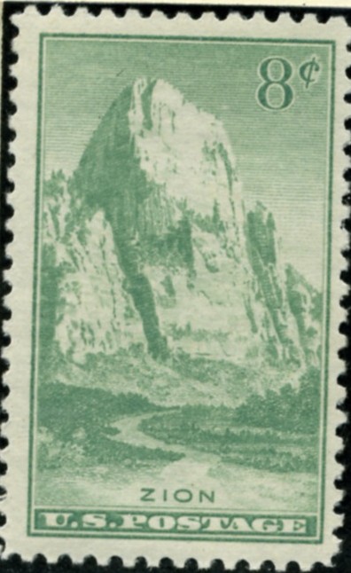 Scott 747 8 Cent Stamp Zion National Park