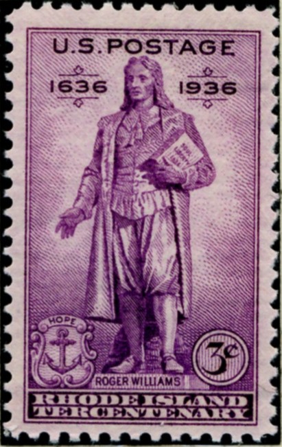 Scott 777 Roger Williams 3 Cent Stamp Rhode Island Tercentenary